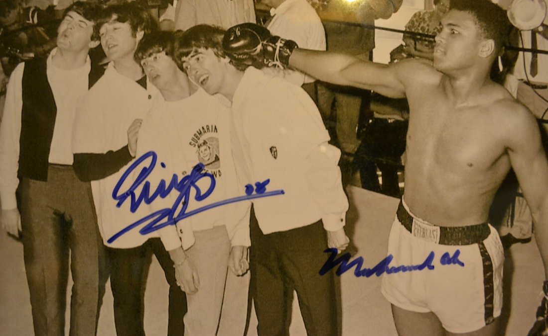 Muhammad Ali and The Beatles Sign Photo , Ringo Auto (1 of 4)