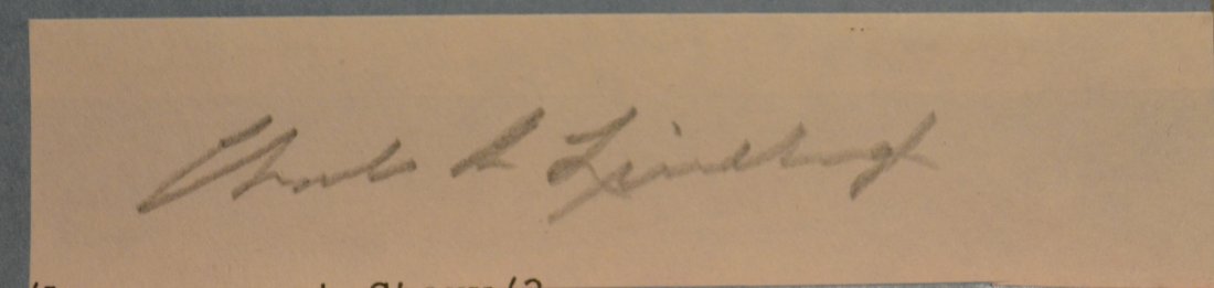 Charles Lindbergh Autograph , Charles Lindbergh Sig (1 of 3)