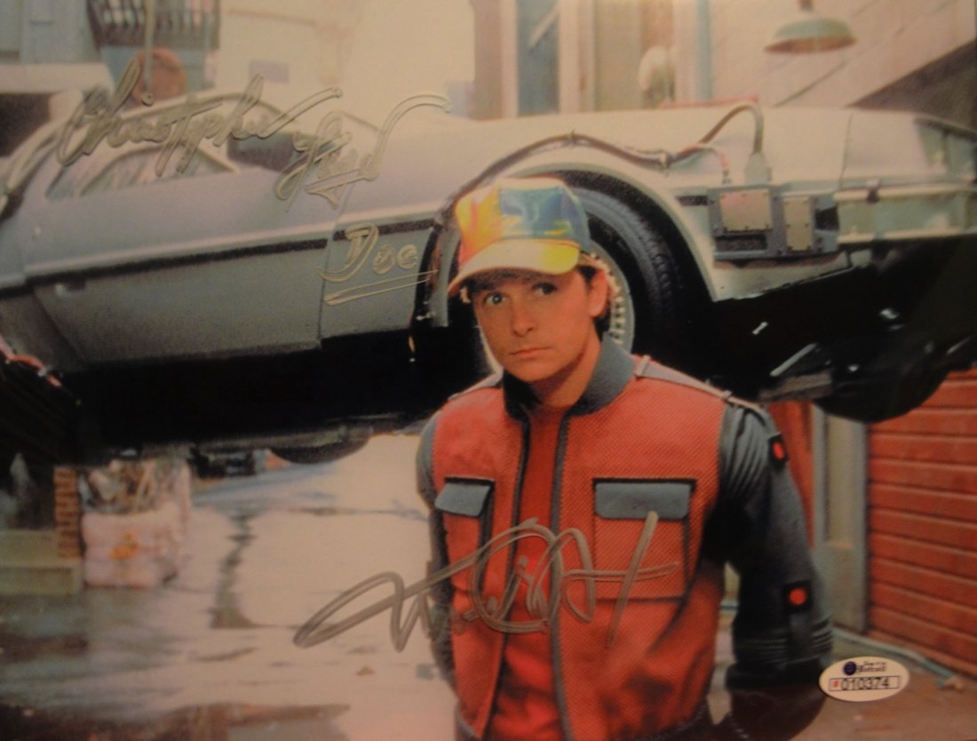 Back to the Future Cast Sign Photo , Michael J Fox Auto (1 of 4)