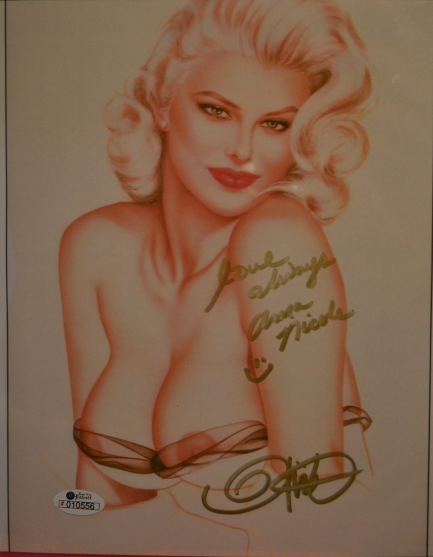 Anna Nicole Sign Olivia , Anna Nicole Autograph Photo: Awesome very rare Autograph Anna Nicole Sign Olivia Print , these are very rare and sought after.. sign by boththese sign prints are very sought after and hard to find... . this is an absolute beautif