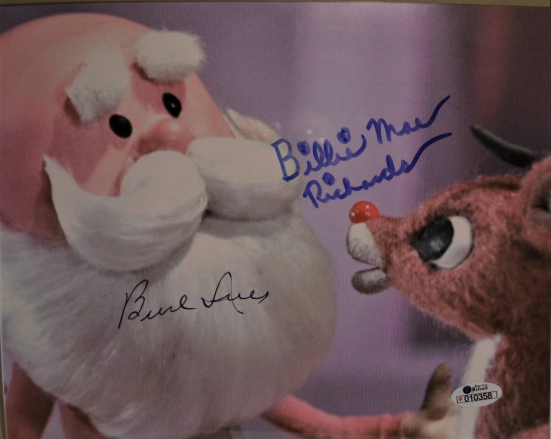 Rudolph The Red Nose Raindeer Burl Ives Autograph: Very Rare Autograph Transparency Film Cell Autograph By Burl Ives and Billie Mae Richards these are rare and very nice Absolute beautiful sign photo … you could not get this any longer and a must ha