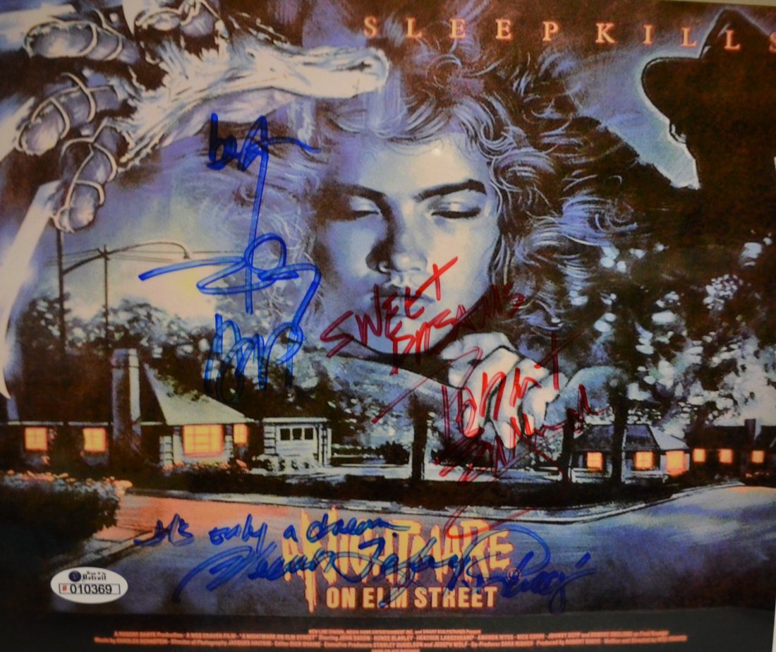Nightmare on Elm Street Autograph , Johnny Depp Sign: Very Rare Autograph nightmare on elm street , Autograph By Johnny Depp , Robert Englund , and heather langencamp its an awesome piece Absolute beautiful sign photo … you could not get this any longe