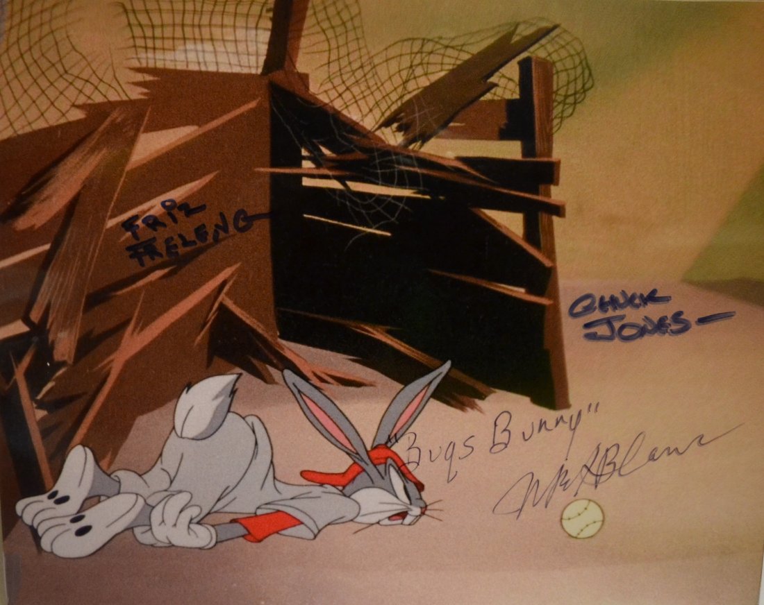 Bugs Bunny Autograph Chuch Jones, Friz Freleng, Mel: Very Rare Autograph Transparency Film Photo 1980s Autograph By Mel Blanc , Chuck Jones , Friz Freleng these are rare and hard to find. beautiful piece.Absolute beautiful sign photo … you could not g