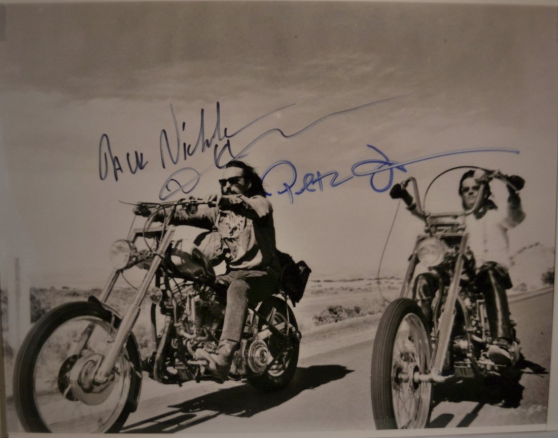 Easy Rider Cast Autograph , Peter Fonda , Jack Nicholso: Very Rare Autograph Photo of Easy Rider cast , Autograph By Peter Fonda, Jack Nicholson and Dennis Hopper … Absolute beautiful sign photo … you could not get this any longer and a must have all it