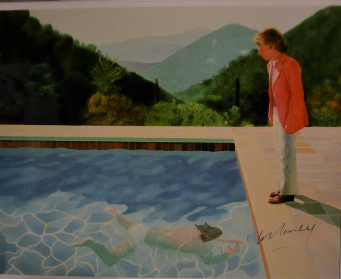 David Hockney Sign Art , David Hockney Autograph: Very Rare Autograph Transparency Film Photo by Great Artist David Hockney , these are Absolute beautiful sign Art you can not get this any longer and a must have all items are for charity in Detroit, 