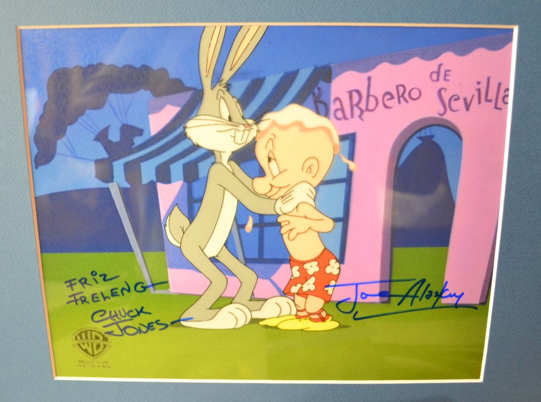 Bugs Bunny Autograph Film Photo , sign bugs bunny: Very Rare Autograph , this is a beautiful very tough autograph photo is sign by friz freling, chuck jones and joe alseky rare film photo Absolute beautiful sign photo you can not get this any longer a