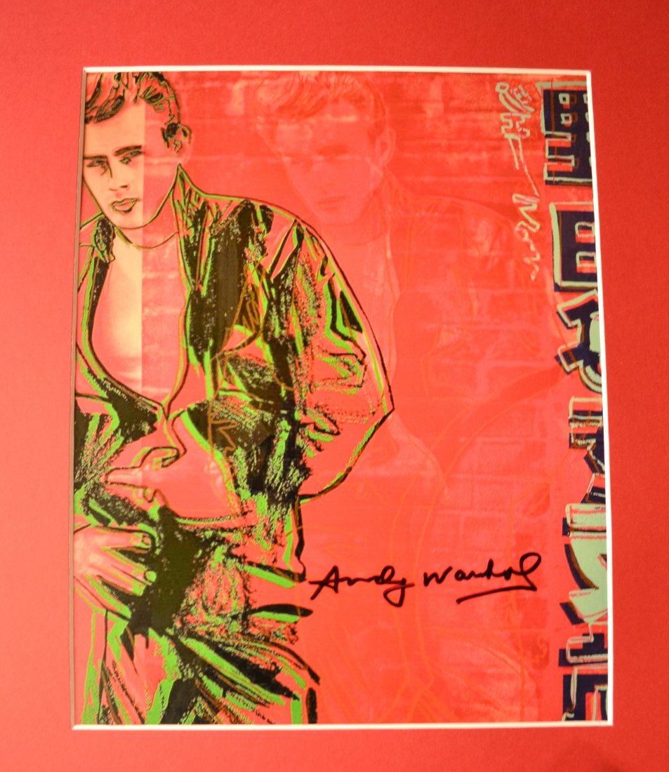 Andy Warhol Autograph James Dean Transparency Photo: Very Rare Autograph , this is a beautiful very tough autograph photo is sign by Andy Warhol these transparency film photos were sign in 1986 they are very rare Absolute beautiful sign photo you can no