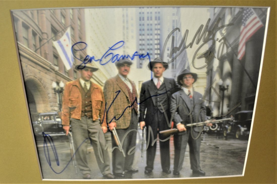 the Untouchables Sean Connery Autograph Photo cast sign: Very Rare Autograph , this is a beautiful very tough autograph photo is sign by the cast , sir sean connery, kevin costner, andy garcia , robert deniro and charles martin smith very rare Absolute beau