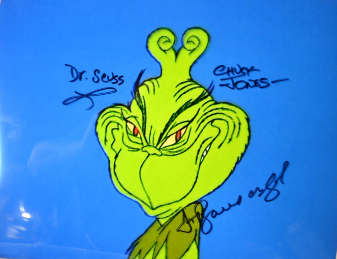 Dr Suess Grinch Autograph Photo , dr suess grinch (1 of 2)