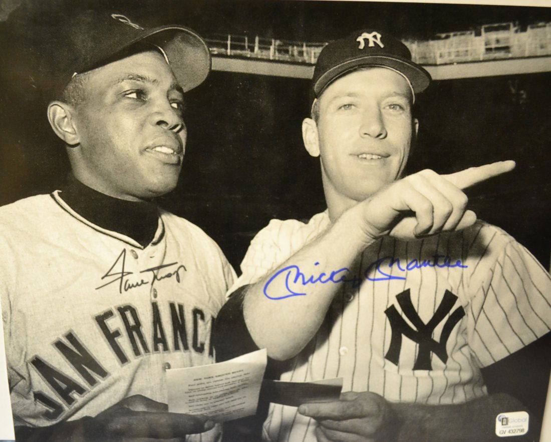 mickey mantle willie mays autograph photo (1 of 2)