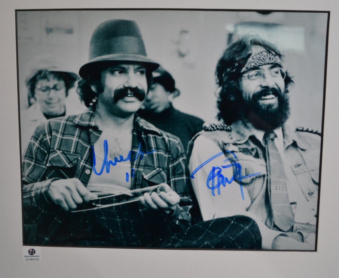 Cheech and Chong Autograph Photo , Cheech and Chong Sig: Please read this auction is for 14 year old Dominic Todd Dominic has a rare Cancer Tumor called Chordoma ini -1 Tumor all proceeds go to Dominic for Meds, travel to and from Children's Hospitals and s
