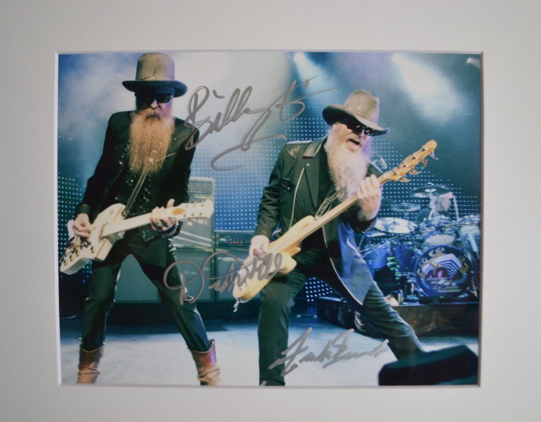 ZZ Top Autograph , ZZ Top Signed Photo billy, dusty, frank (1 of 3)