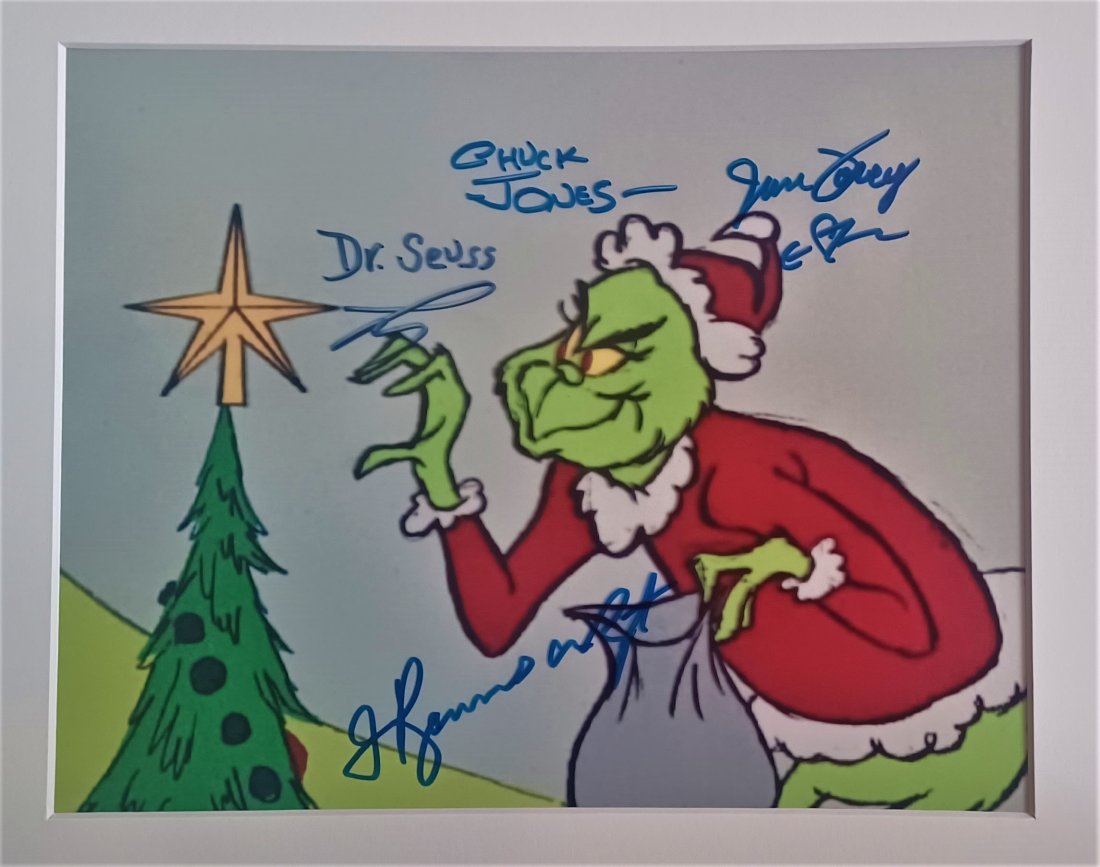 The Grinch Autograph Photo , The Grinch Sign Transparency Film Photo (1 of 3)