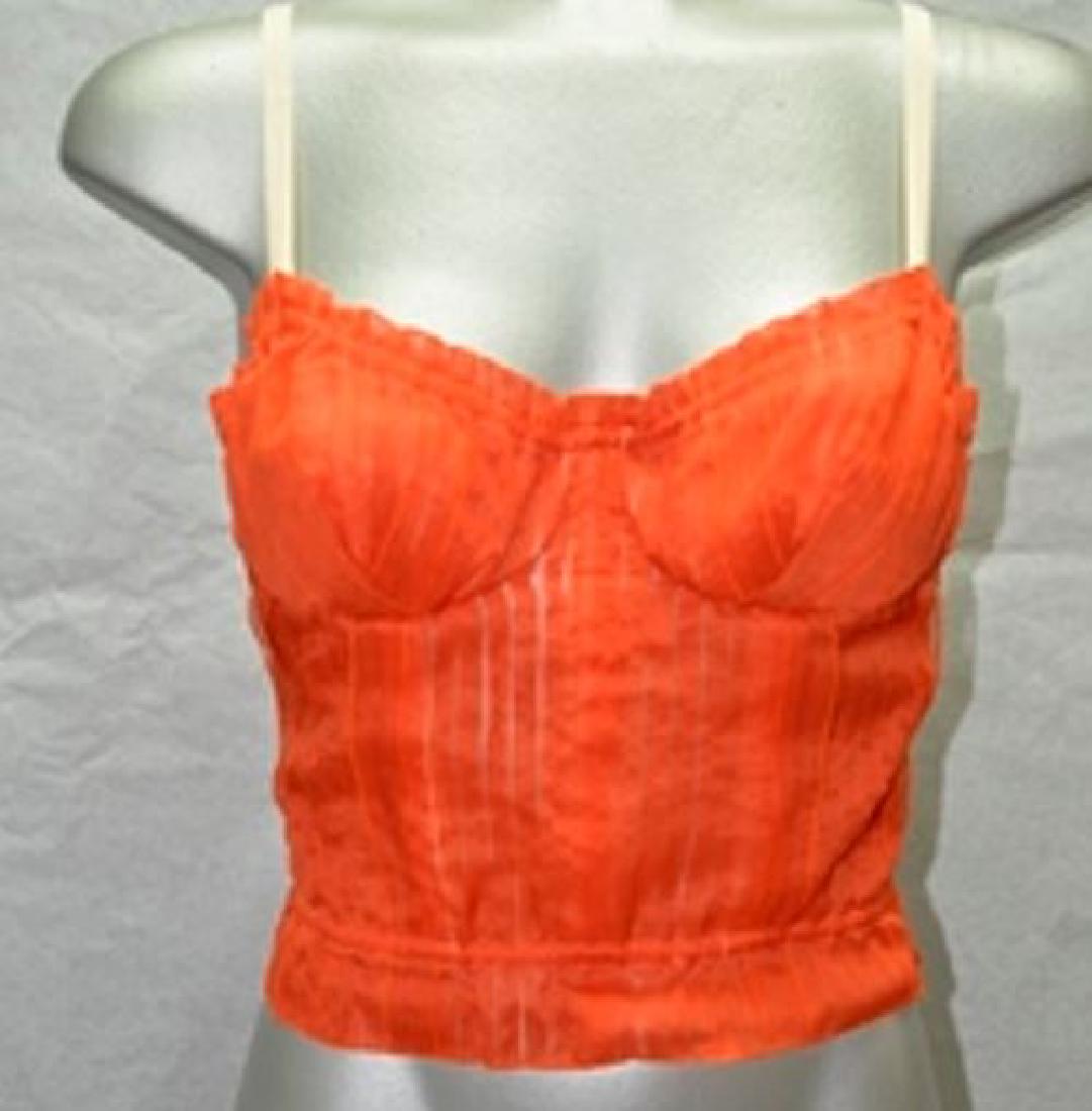 PRADA SILK  LINGERIE TOP ORANGE COLORS/SIZE LARGE (1 of 1)