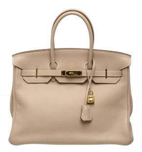 Hermes Birkin Bag 35cm Gold Camel Togo Gold Hardware