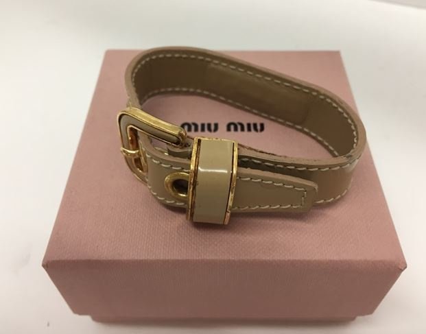 NEW Miu Miu Ladies Leather Bracelet with Gold hardware (1 of 1)