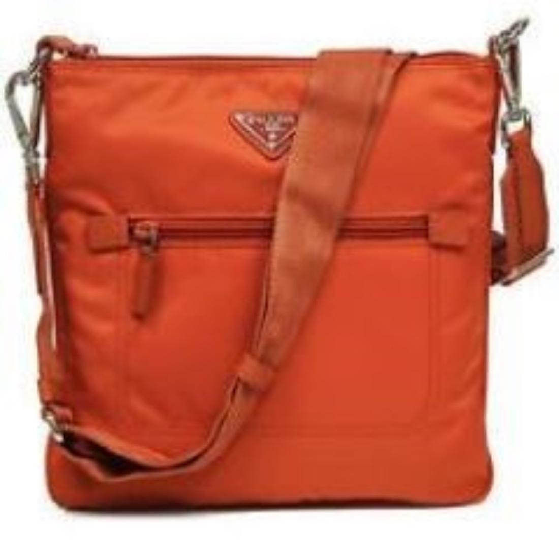 NEW Prada Women's Papaya Nylon Cross Body Bag BT0715 (1 of 1)