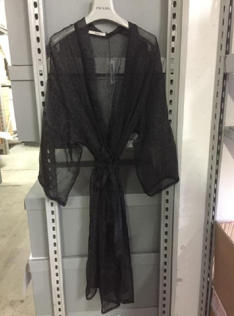 NEW PRADA SILK BLACK CHIFFON SILK  /LADIES ROBE SIZE (1 of 1)