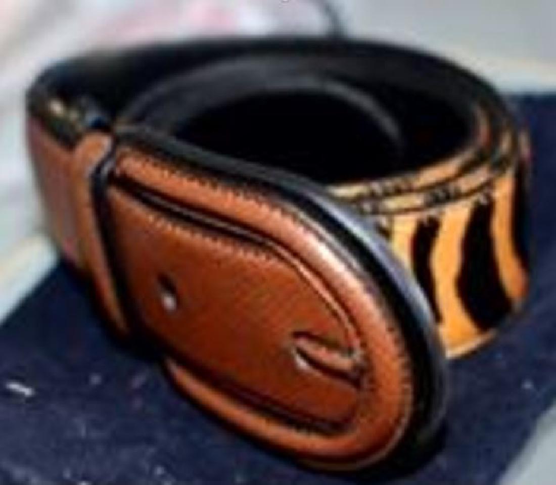 New Prada Women's Leopard/Leather belt Medium: Prada New! Style: Leopard/Leather Belt Color: Honey/Moro Size 124232 / 80cm