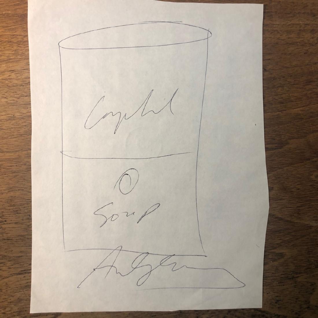 Signed Andy Warhol Soup Can Sketch (1 of 1)