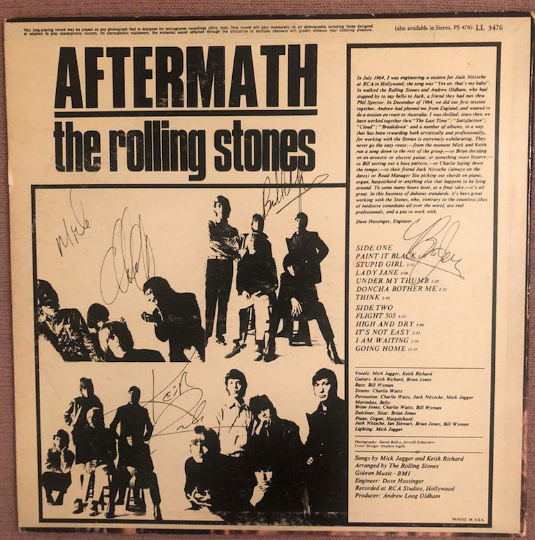 Signed Rolling Stones Aftermath (1 of 1)