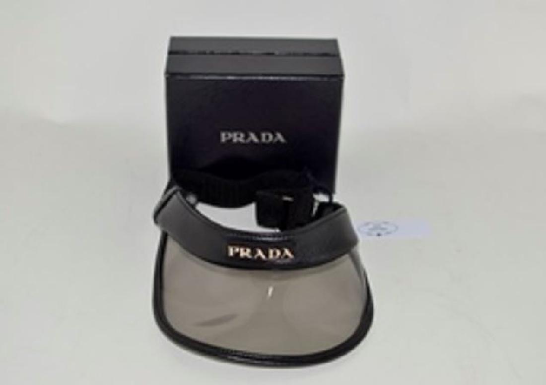 NEW Prada Sun Visor Black/Transparent (M): Brand: Prada NEW Style: SummerFlex Size: M Color: black Materials: 100% cotton Made in Italy