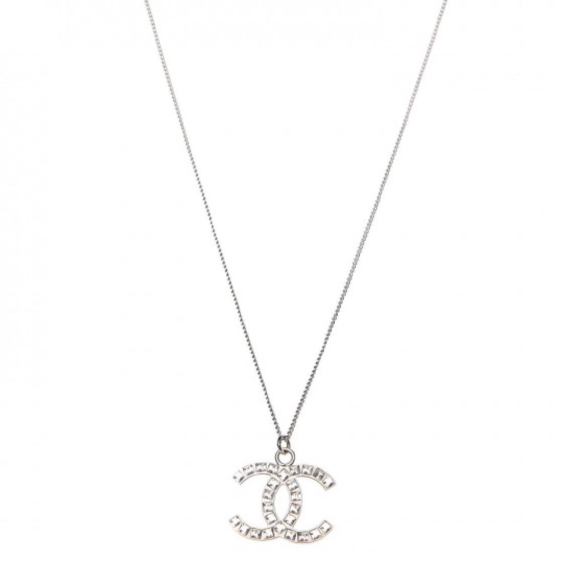 Chanel Crystal Silver Necklace (1 of 1)