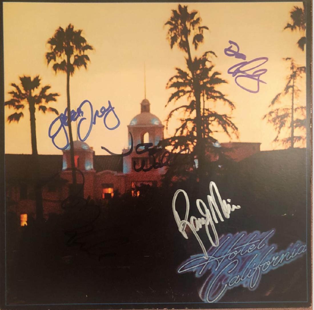 Signed Hotel California: Signed by Don Henley, Glenn Frey, Don Felder, Joe Walsh, Randy Meisner