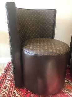 Louis Vuitton Hand-Crafted Luxury Chairs: These extraordinary and unique Louis Vuitton Decorative Chairs are one-of-a-kind, custom created furnishings. They do not come with a COA bc they were custom designed, however, we stand by their authe