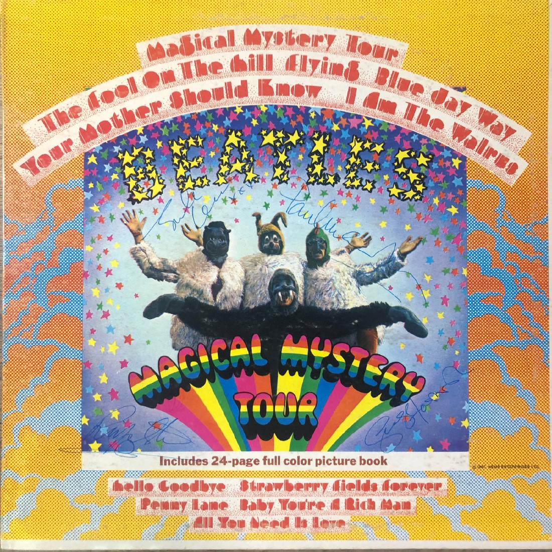 Signed Magical Mystery Tour Album: Signed by John Lennon. Paul McCartney, George Harrisson and Ringo Starr