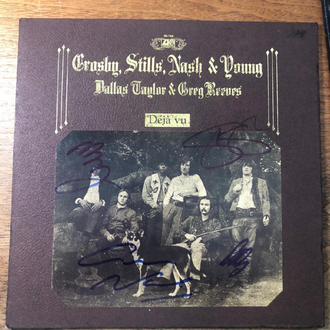 Signed CSNY Deja Vu Album: Signed by David Crosby, Stephen Stills, Graham Nash and Neil Young