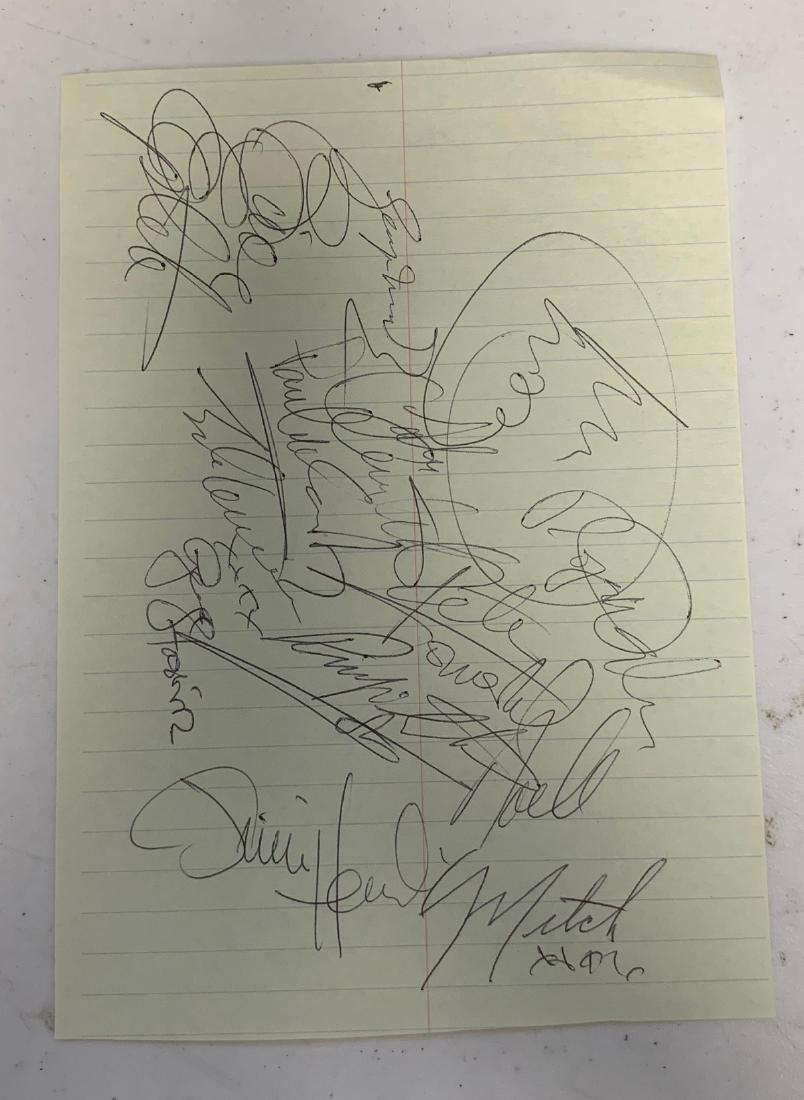 Beatles/ Hendirx/WhoAutographs: Signed by John Lennon, Paul Mccartney, George Harrison, Ringo Starr, Brian Epstein, Jimi Hendrix, Mithc Mithcell, Noel Redding,Roger Daltrey, Peter Townshend, John Entwhistle, and Keith Moon
