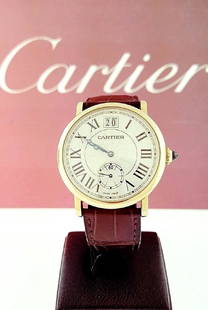 Cartier Rose Gold Watch: Brand :Cartier Series :Rotonde de Cartier Model :W1552921 Gender :Unisex Watch Label :Swiss Made Movement :Hand Wind Engine : Cartier Calibre 9602 MC Power Reserve :72 hours Case Case Size :35 mm Case