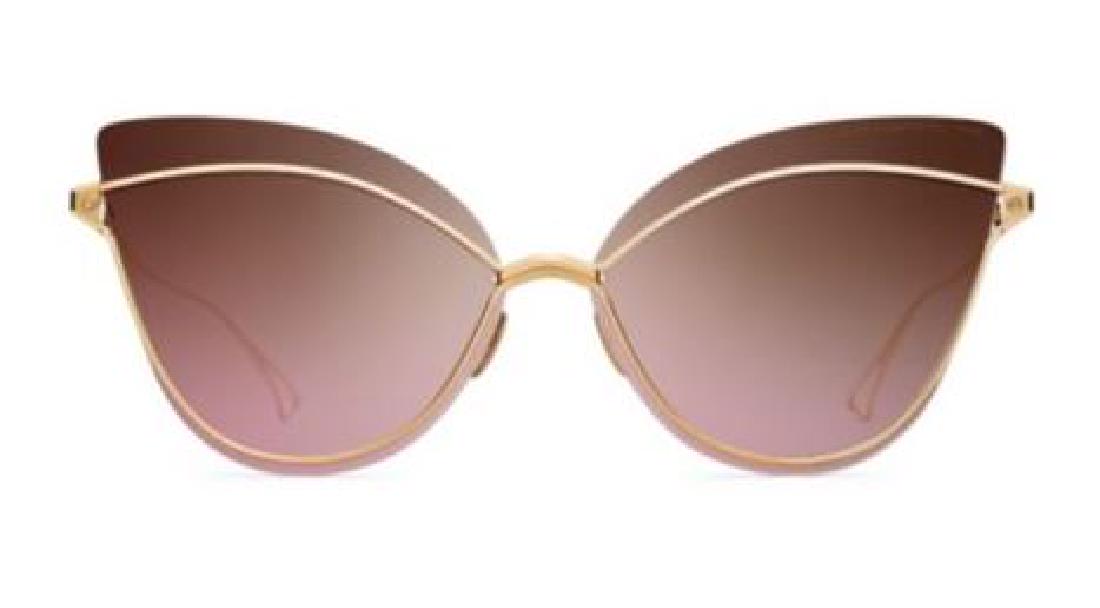 Dita Sunglasses: DITA Eyewear Nightbird One 66MM Cat-Eye Sunglasses Details Unique cat-eye sunglasses with a slightly off-center silhouette. 100% UV protection Gradient lenses Adjustable nose pads Titanium Made in Jap