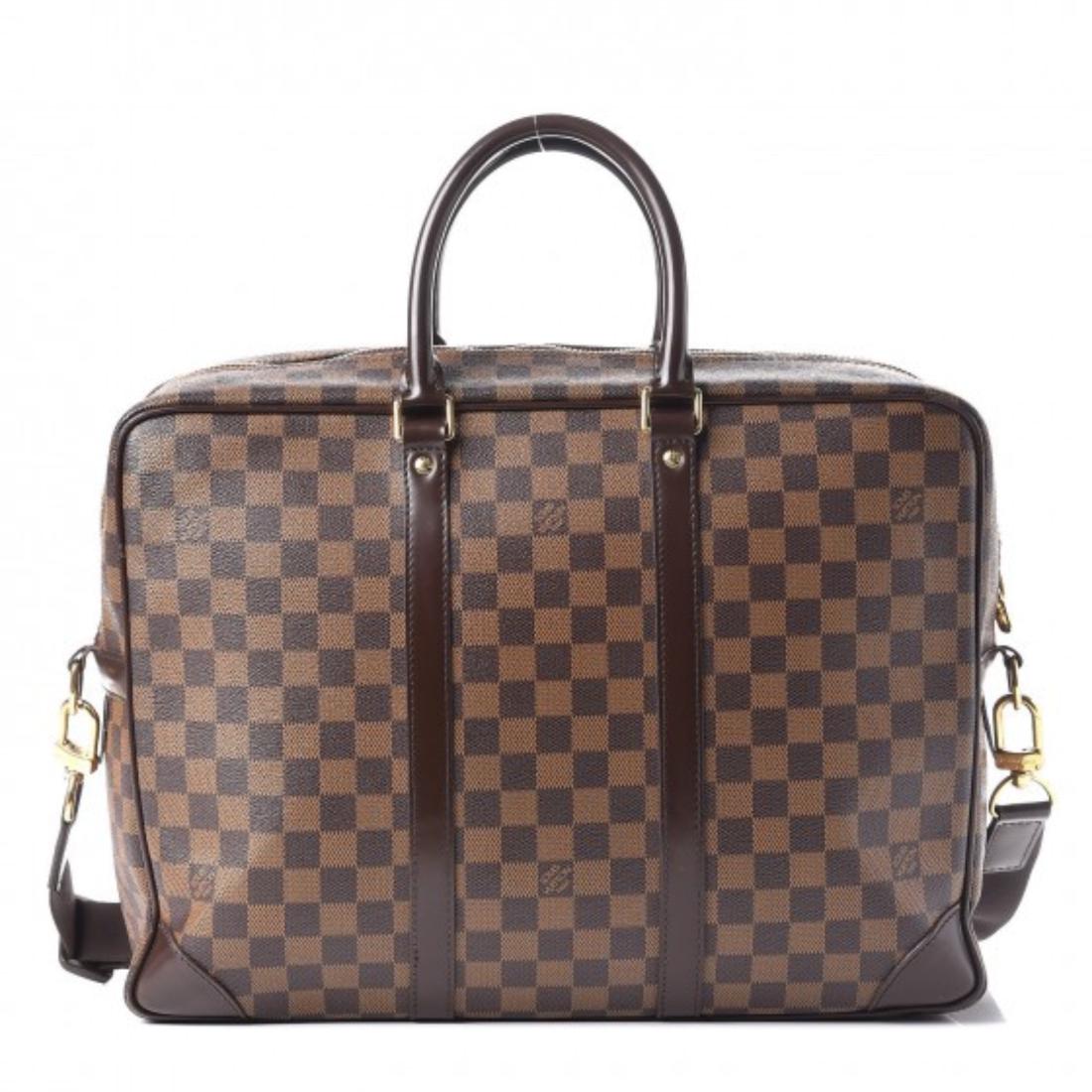 LOUIS VUITTON Damier Ebene Porte Documents Voyage GM (1 of 10)