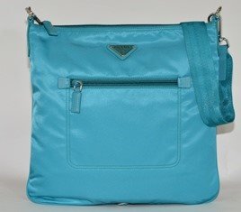 Prada Women's Turquoise Nylon Cross Body Bag BT0715 (1 of 1)