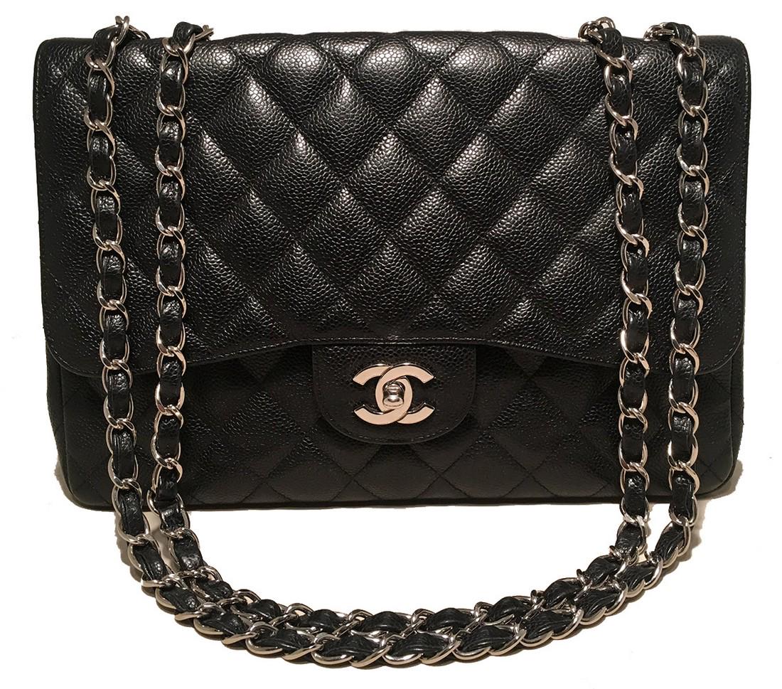 Chanel Caviar Jumbo Single Flap Bag (1 of 10)