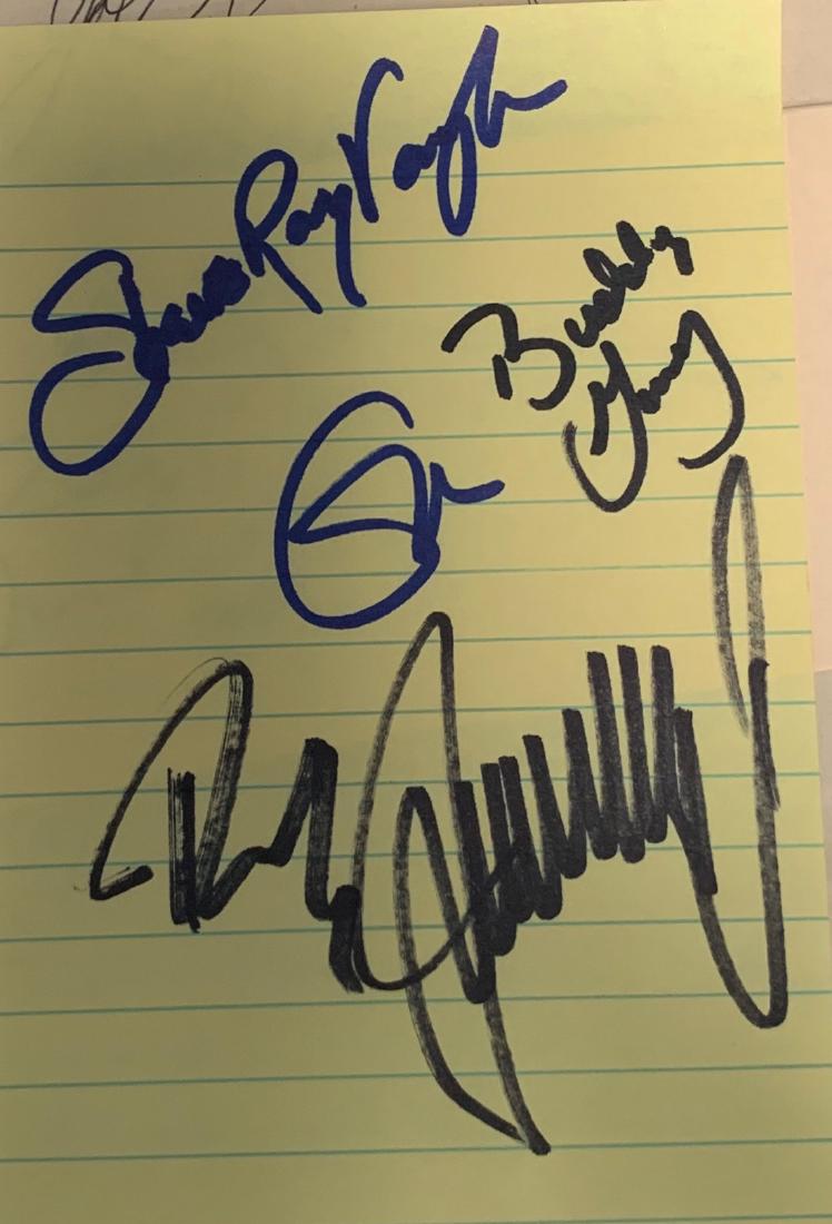 Paper Signed by Stevie Ray Vaughan and more (1 of 1)