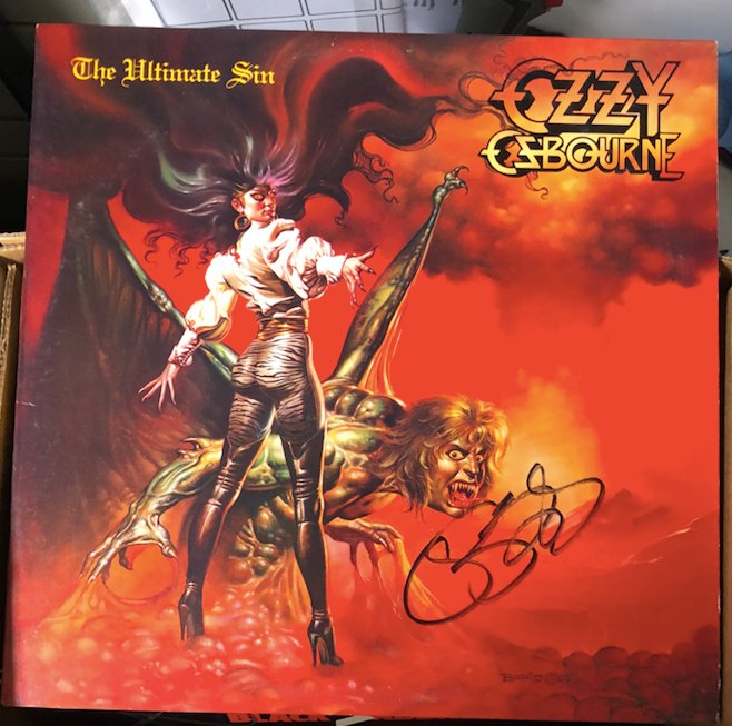 Signed Ozzy Osbourne Ultimate Sin