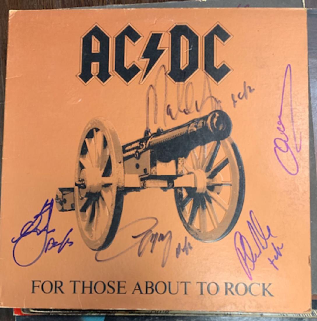 Signed AC/DC Fopr Those About To Rock Album (1 of 1)