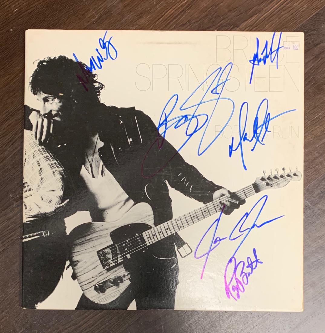 Signed Bruce Springsteen Born To Run Allbum: Signed by Bruce Springsteen, Gary Talentt, Roy Bitten, Max Weinberg, Nils Lofgren, Steve Van Zandt