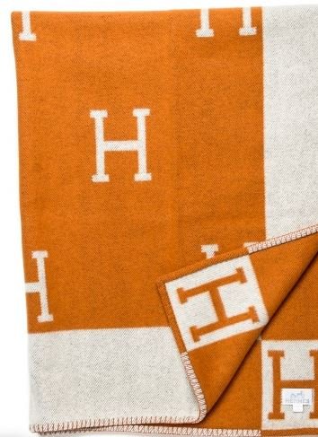 Hermes Wool Cashmere Signature Classic Avalon Blanket (1 of 3)