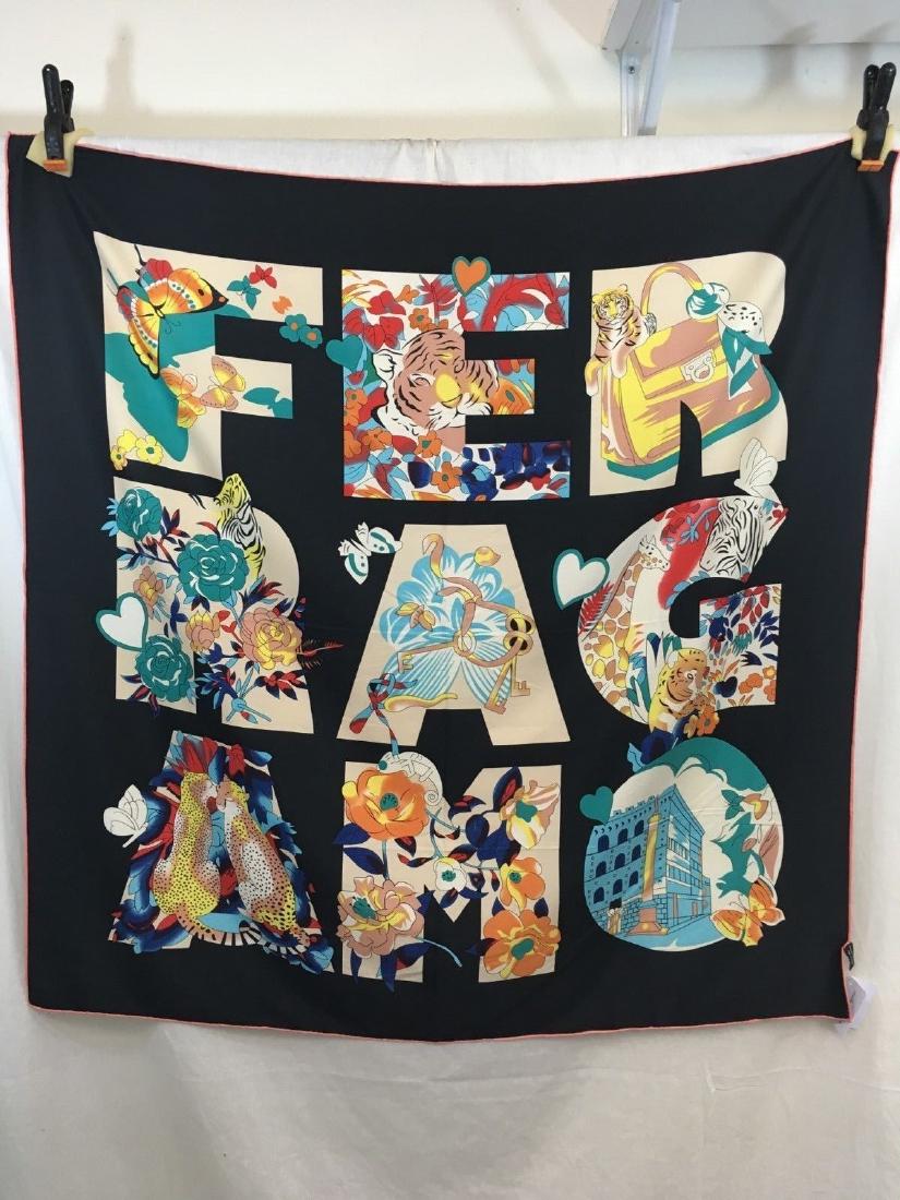 Salvatore Ferragamo silk scarf (1 of 6)