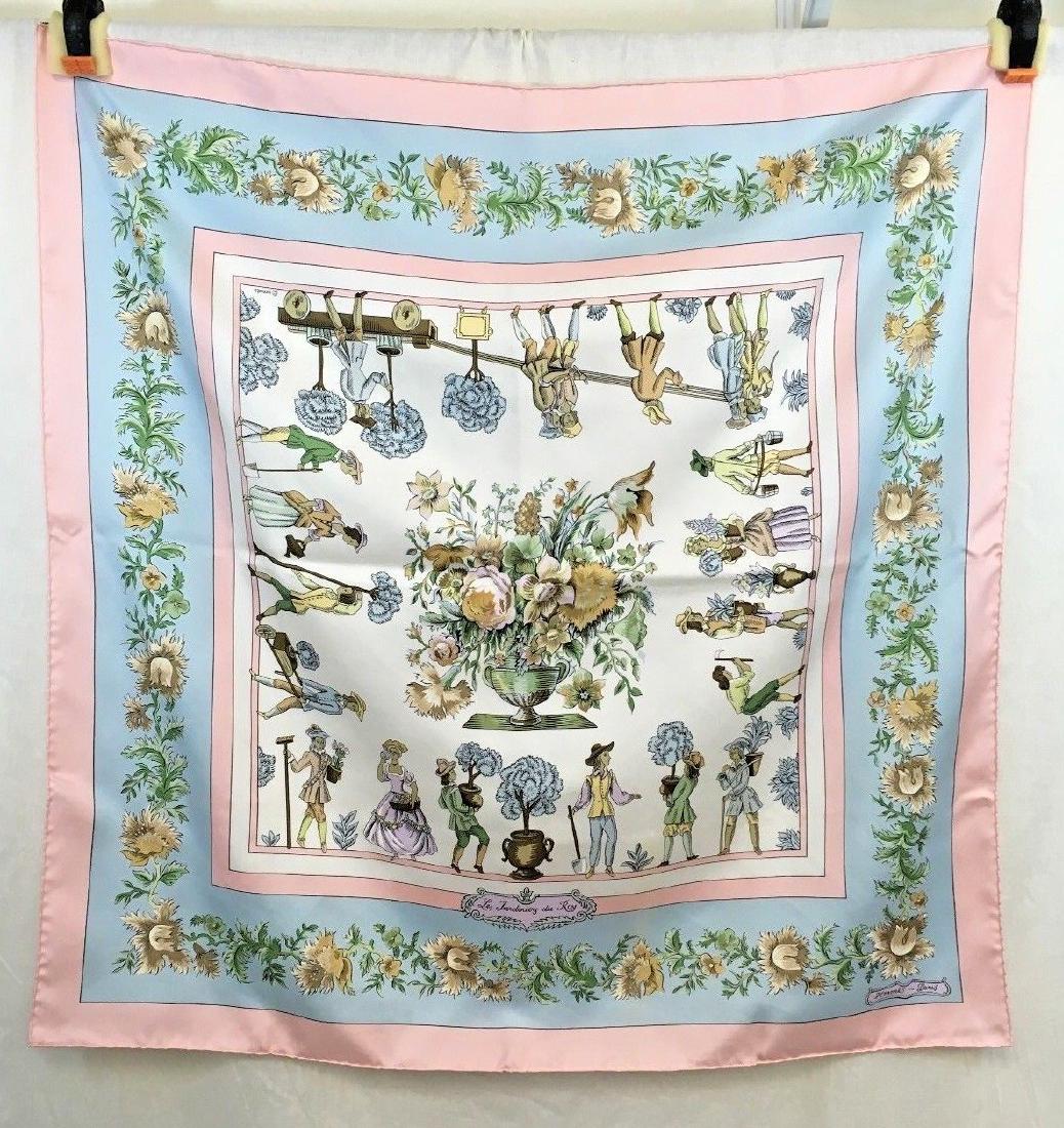 Hermes LES JARDINIERS DU ROY silk scarf (1 of 8)