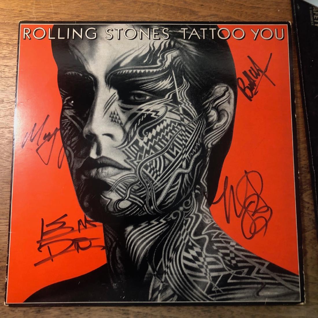 Signed Rolling Stones Tattoo You Album: Signed by Mick Jagger , Keith Richards, Ronnie Wood, Bill Wyman, and Charlie Watts