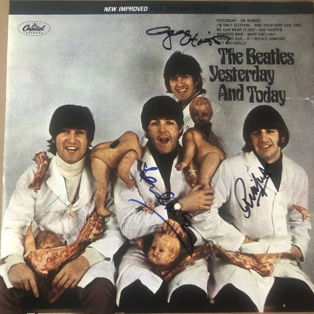 Signed Beatles Butcher's Album Slick: Signed By John Lennon, Paul McCartney, George Harrison, Ringo Starr