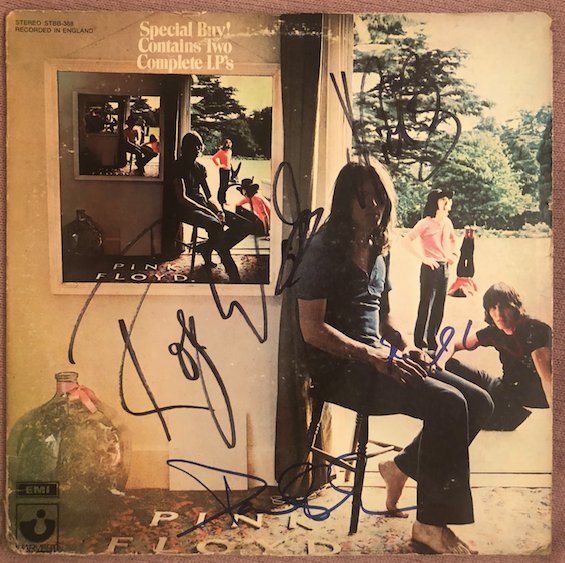 Signed Pink Floyd Ummagumma: Signed by Roger Waters, David Gilmore, Nick Mason, and Richard Wright