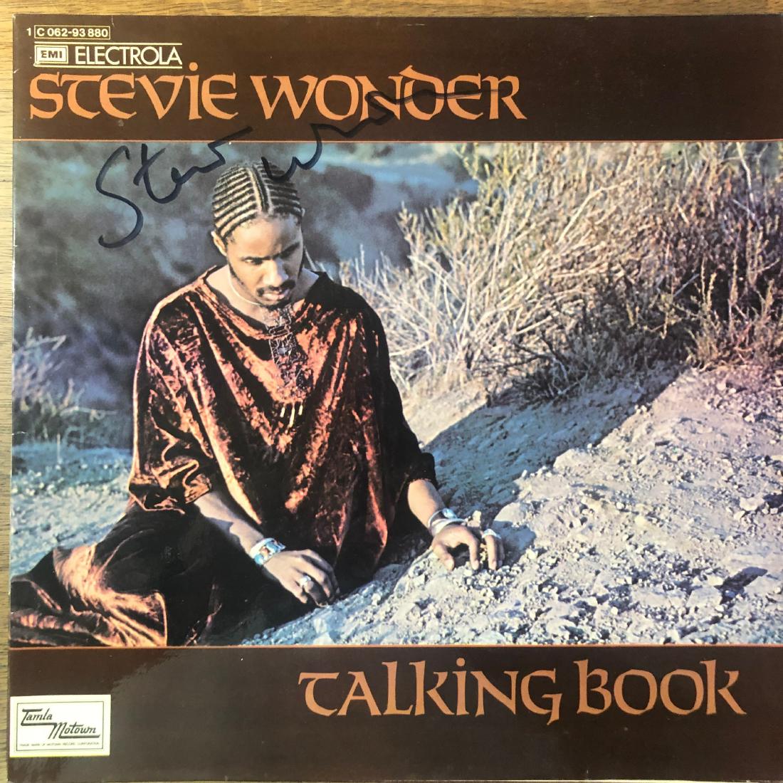 Signed Stevie Wonder Talking Book Albun (1 of 1)
