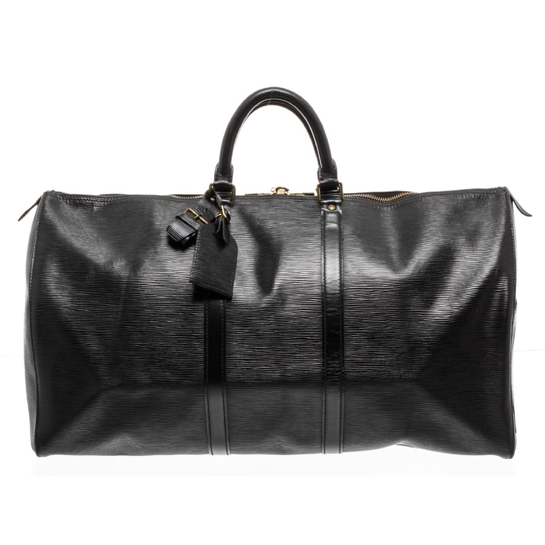Louis Vuitton Black Epi Leather Keepall 55 cm Duffle (1 of 9)
