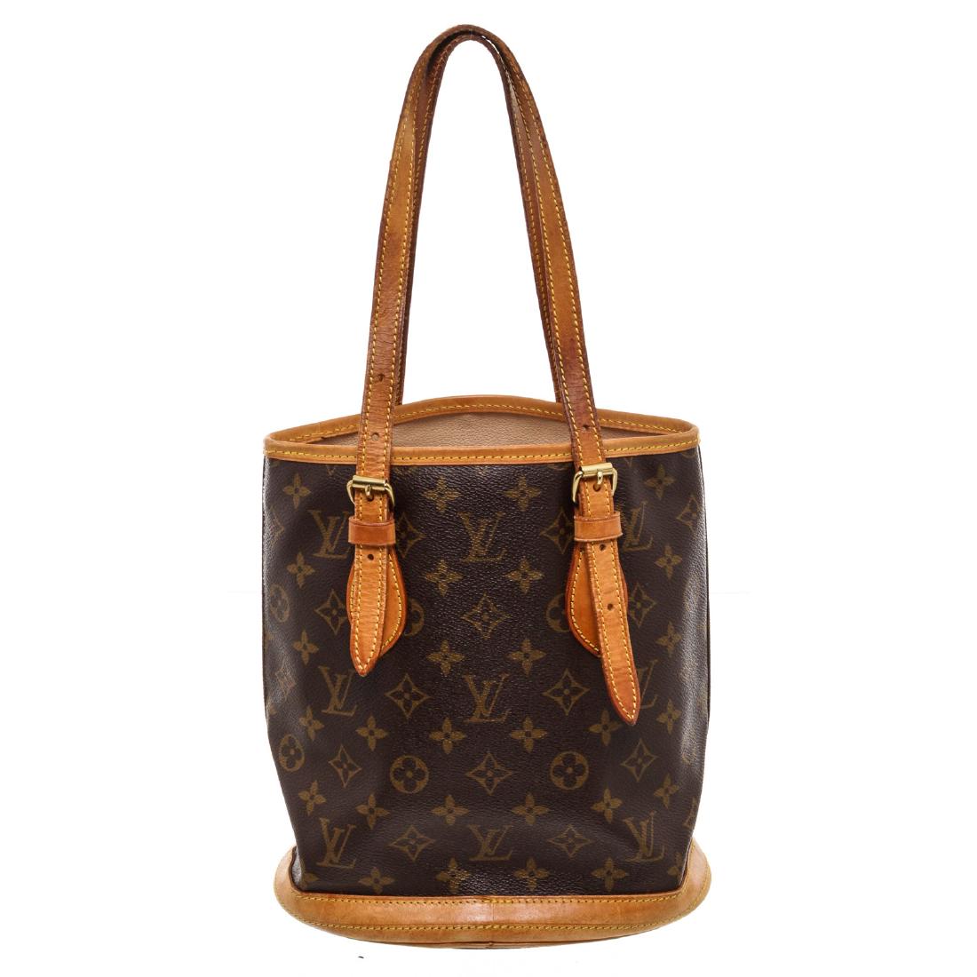 Louis Vuitton Monogram Canvas Leather Petit Bucket PM (1 of 6)